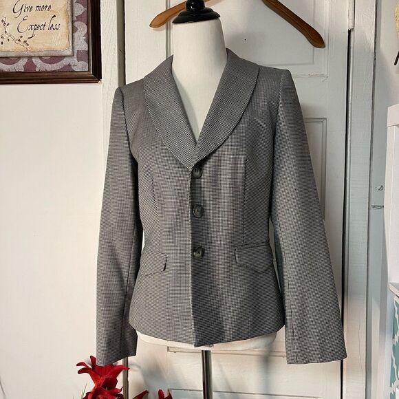 Houndstooth black wool blazer  - Picture 1 of 9